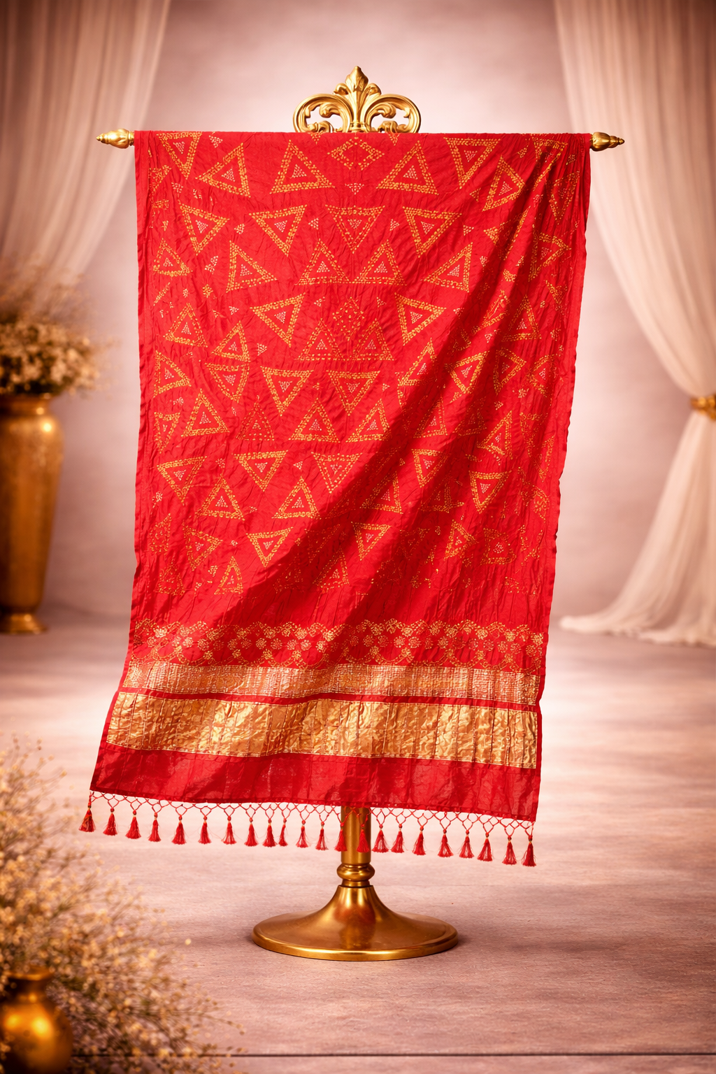 Banarasi Red Georgette Dupatta | BDU 1106