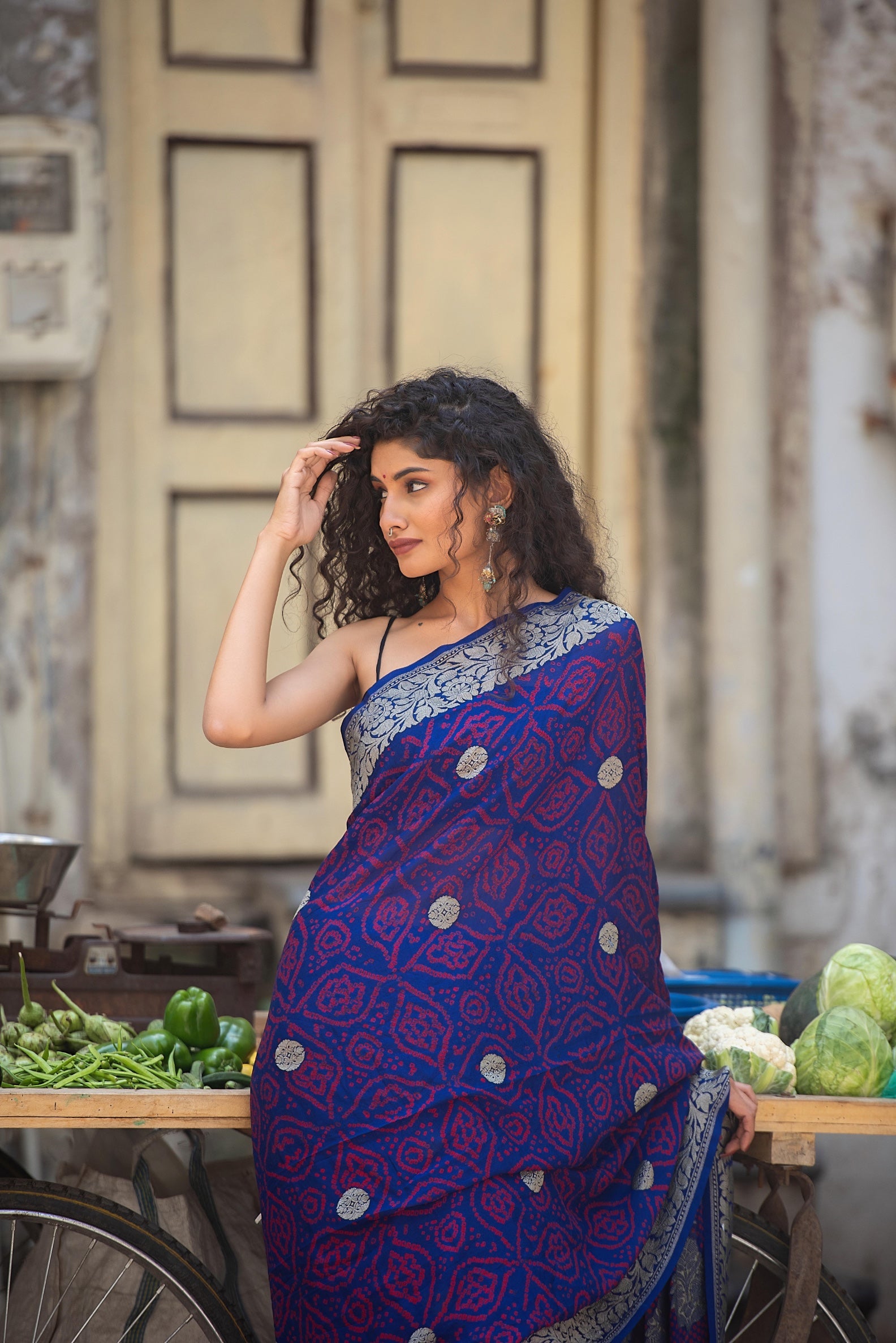 Georgette Bandhej Saree  BSA 509