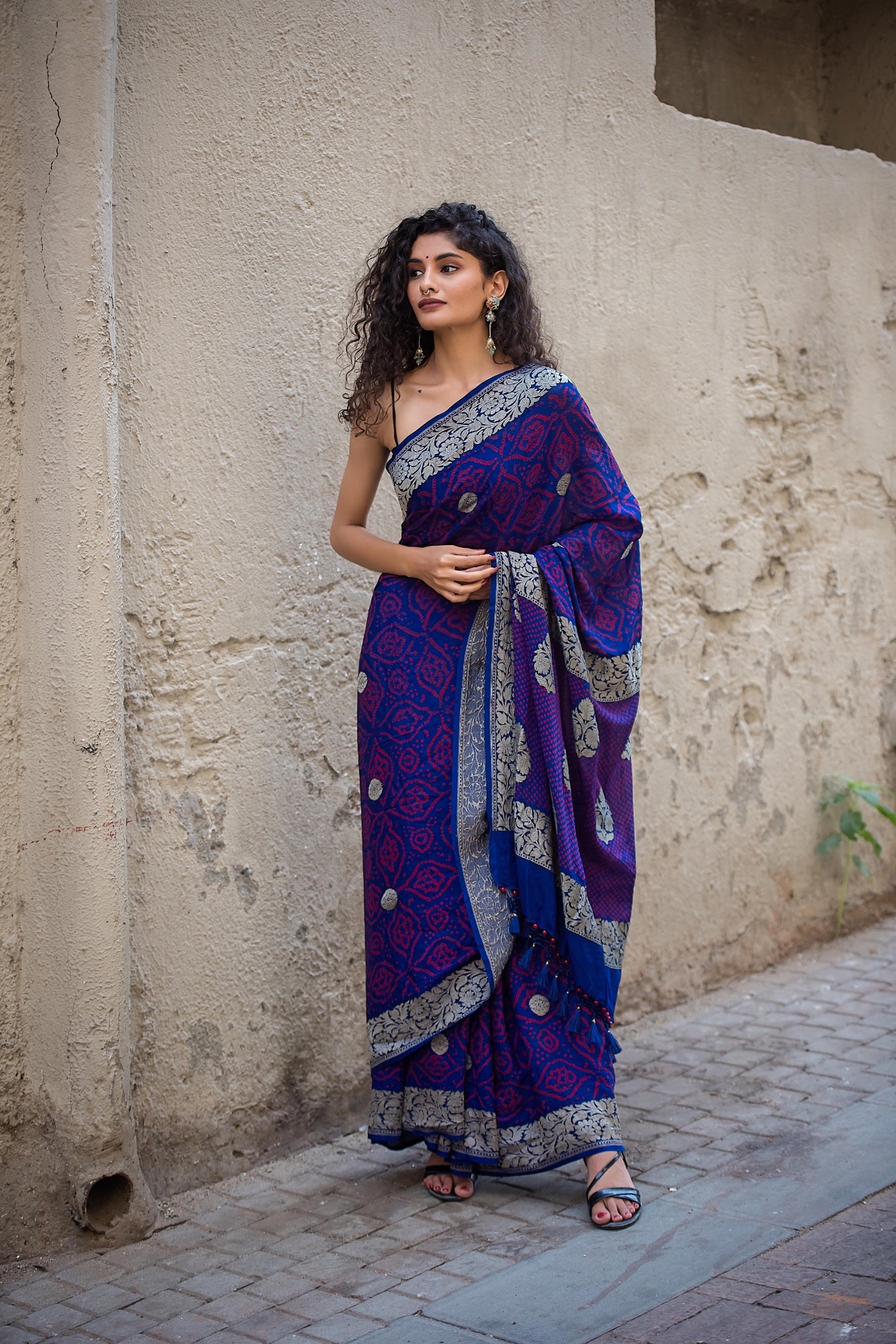 Georgette Bandhej Saree  BSA 509