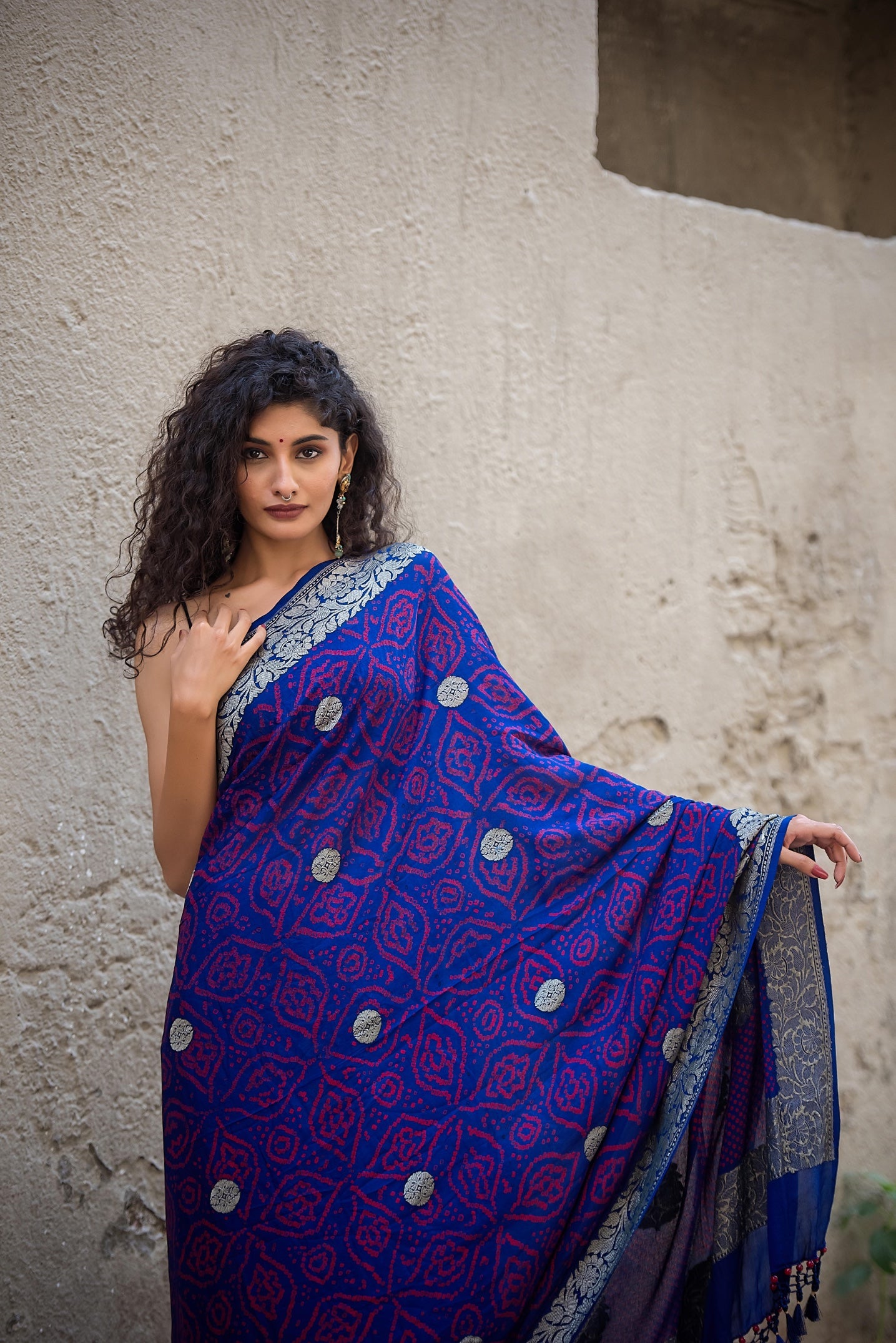 Georgette Bandhej Saree  BSA 509