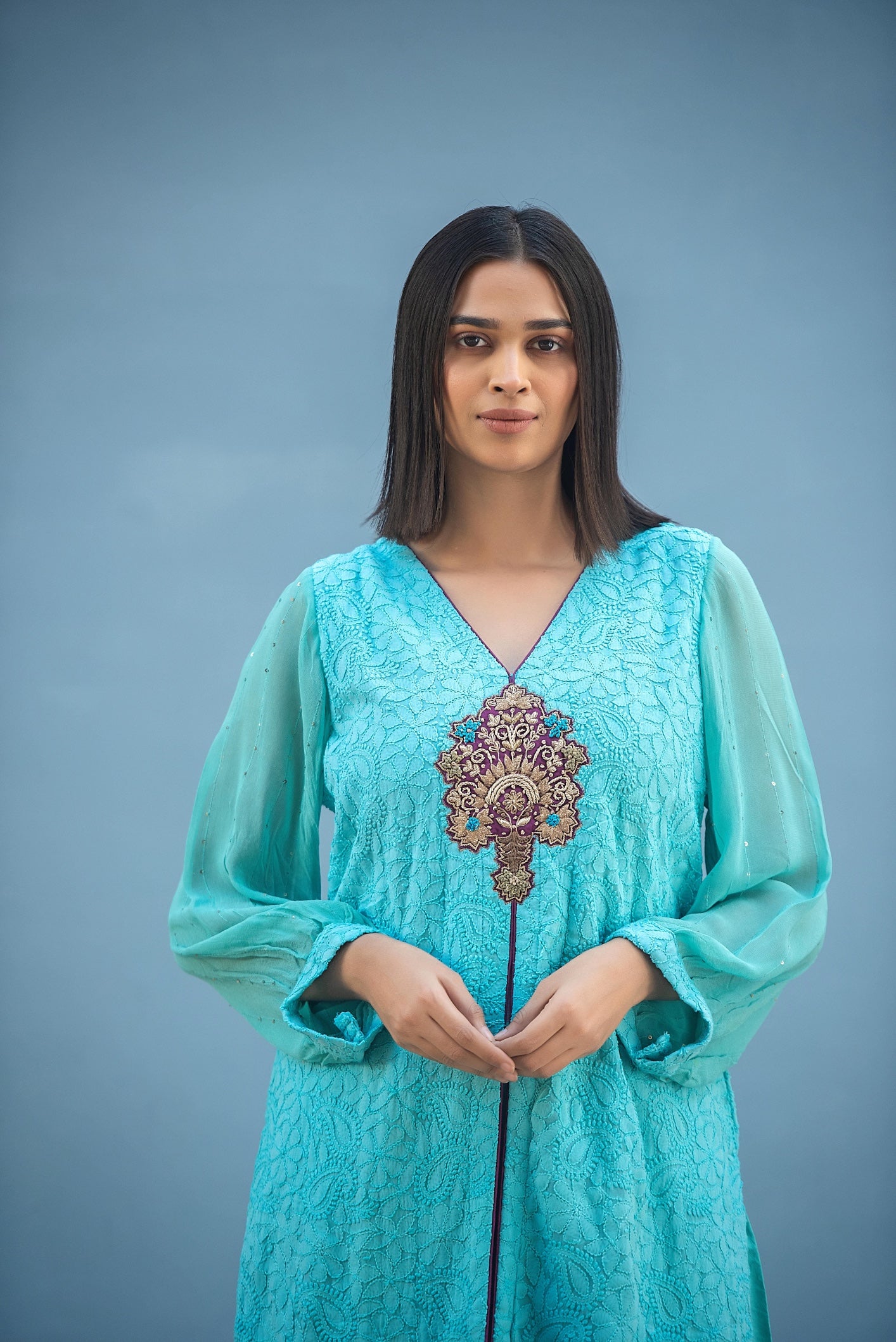 Hand embroidered Plazzo Set | SP 036