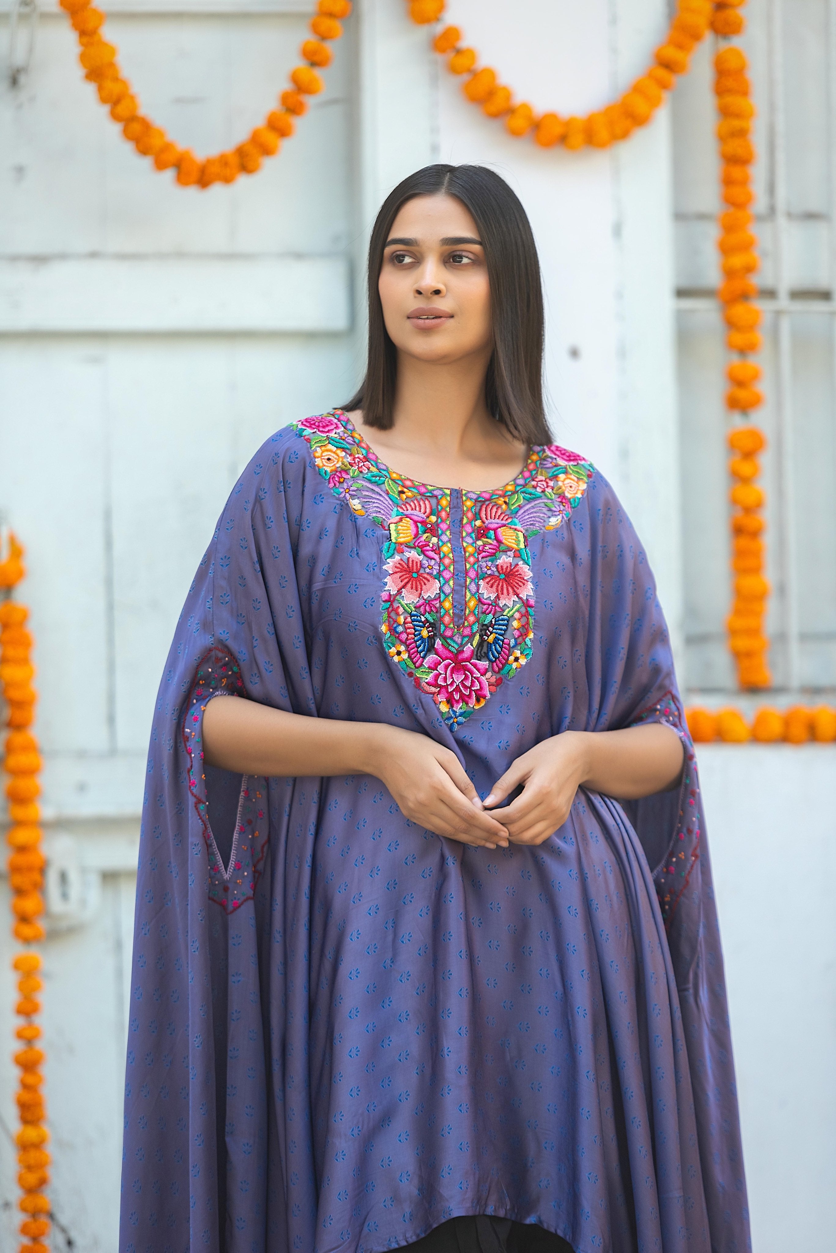 Hand Embroidered Kaftan Set | SP 003