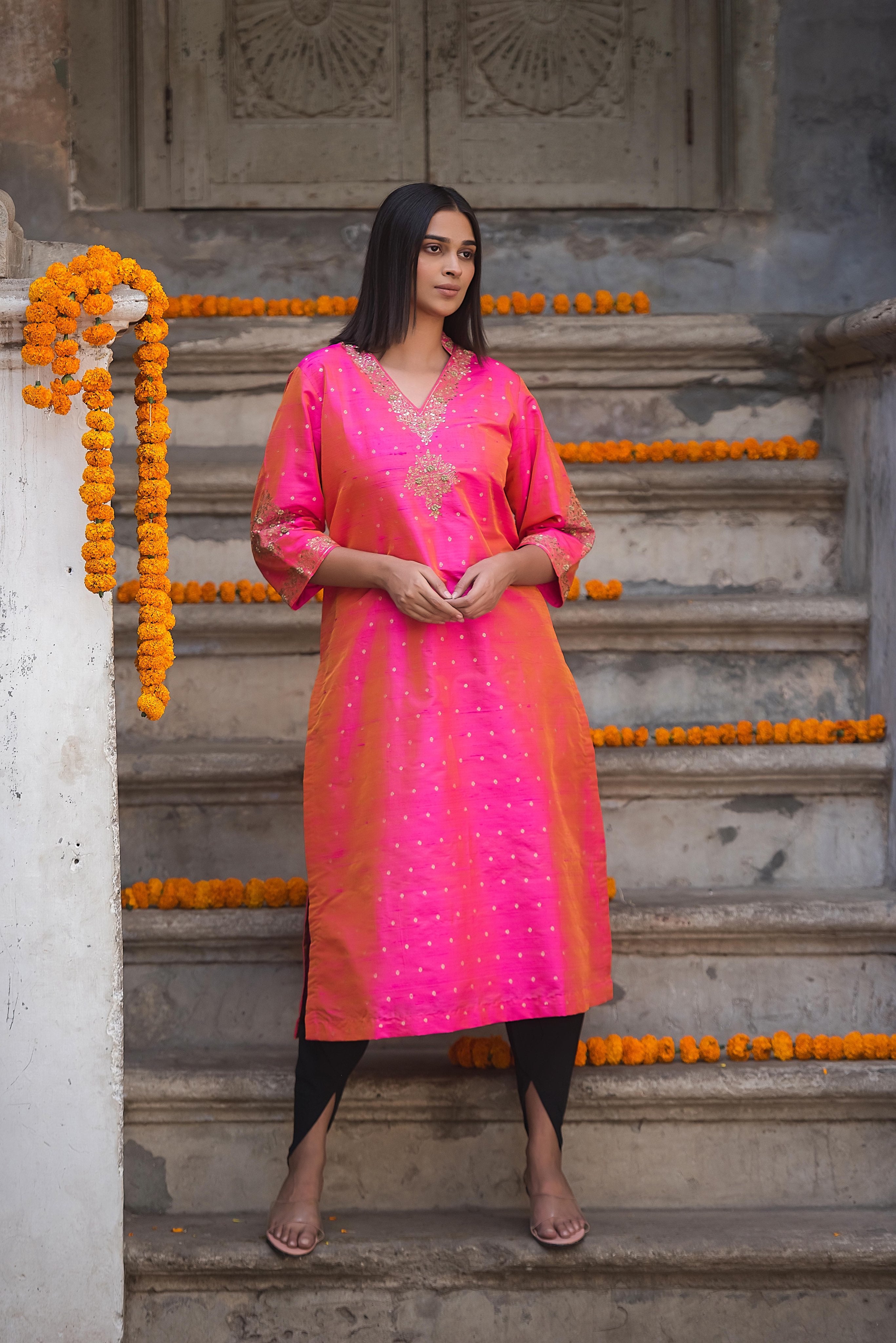Pink Silk Set | SP 059
