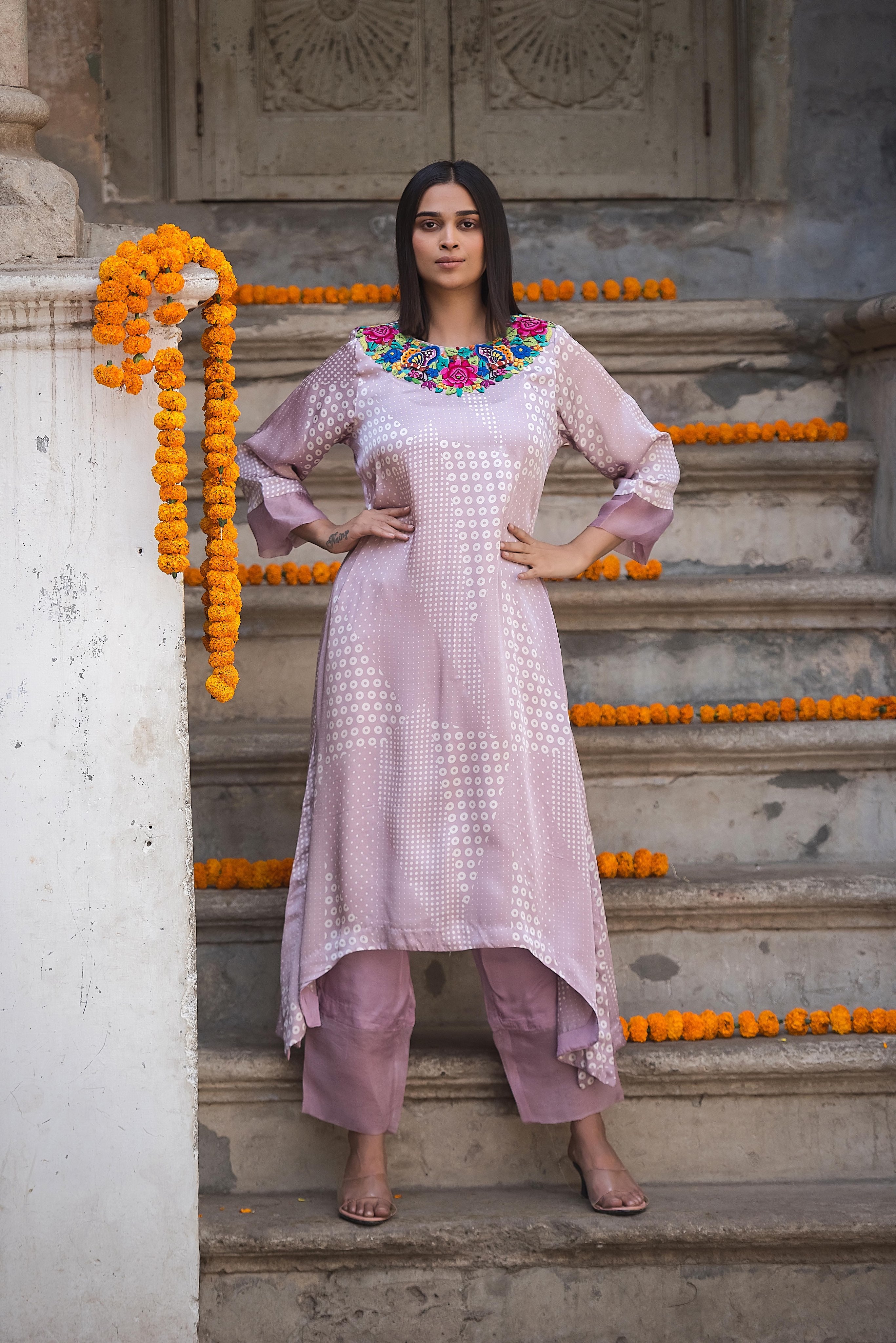 Hand embroidered Dhoti Set | SP 004