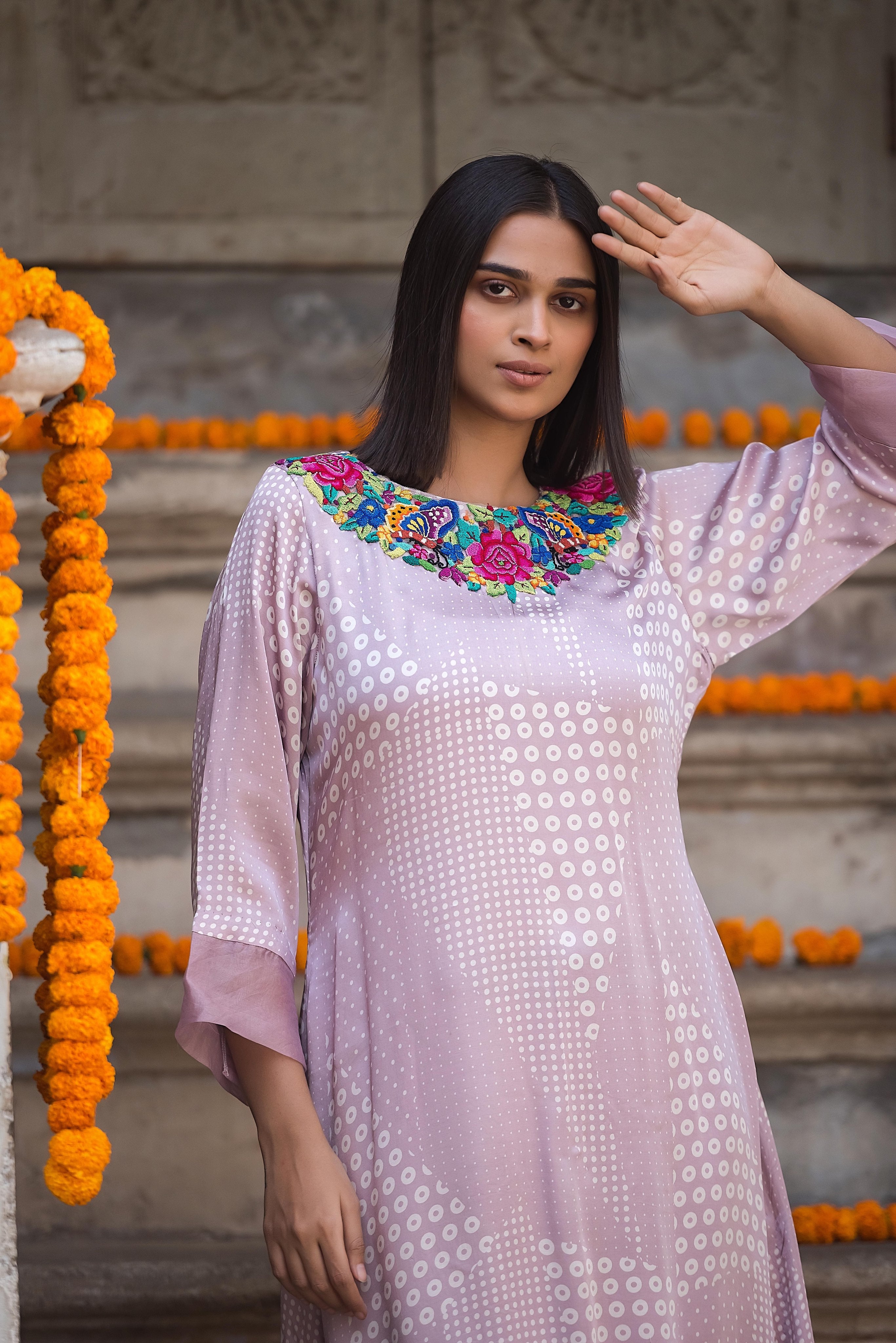 Hand embroidered Dhoti Set | SP 004