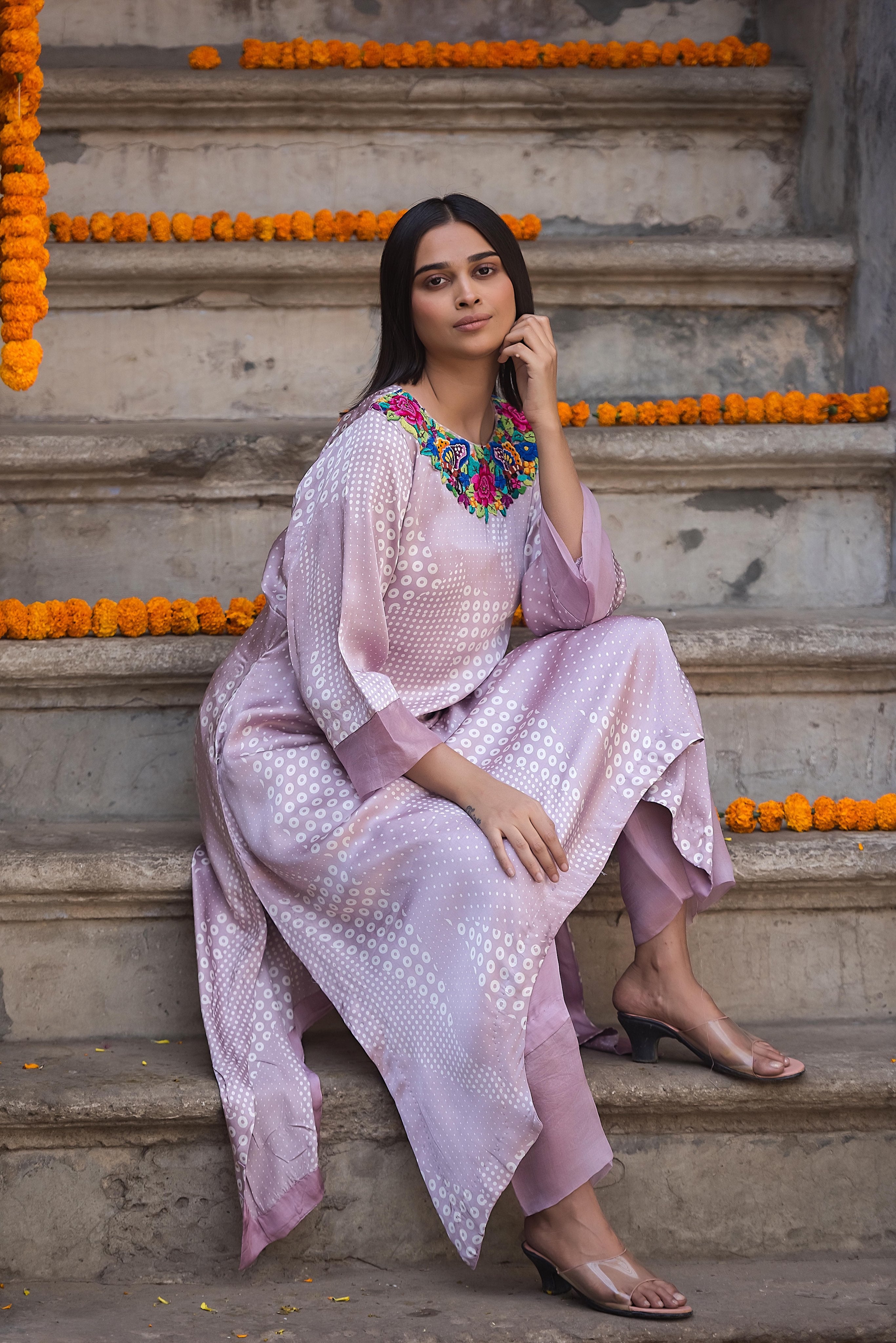 Hand embroidered Dhoti Set | SP 004