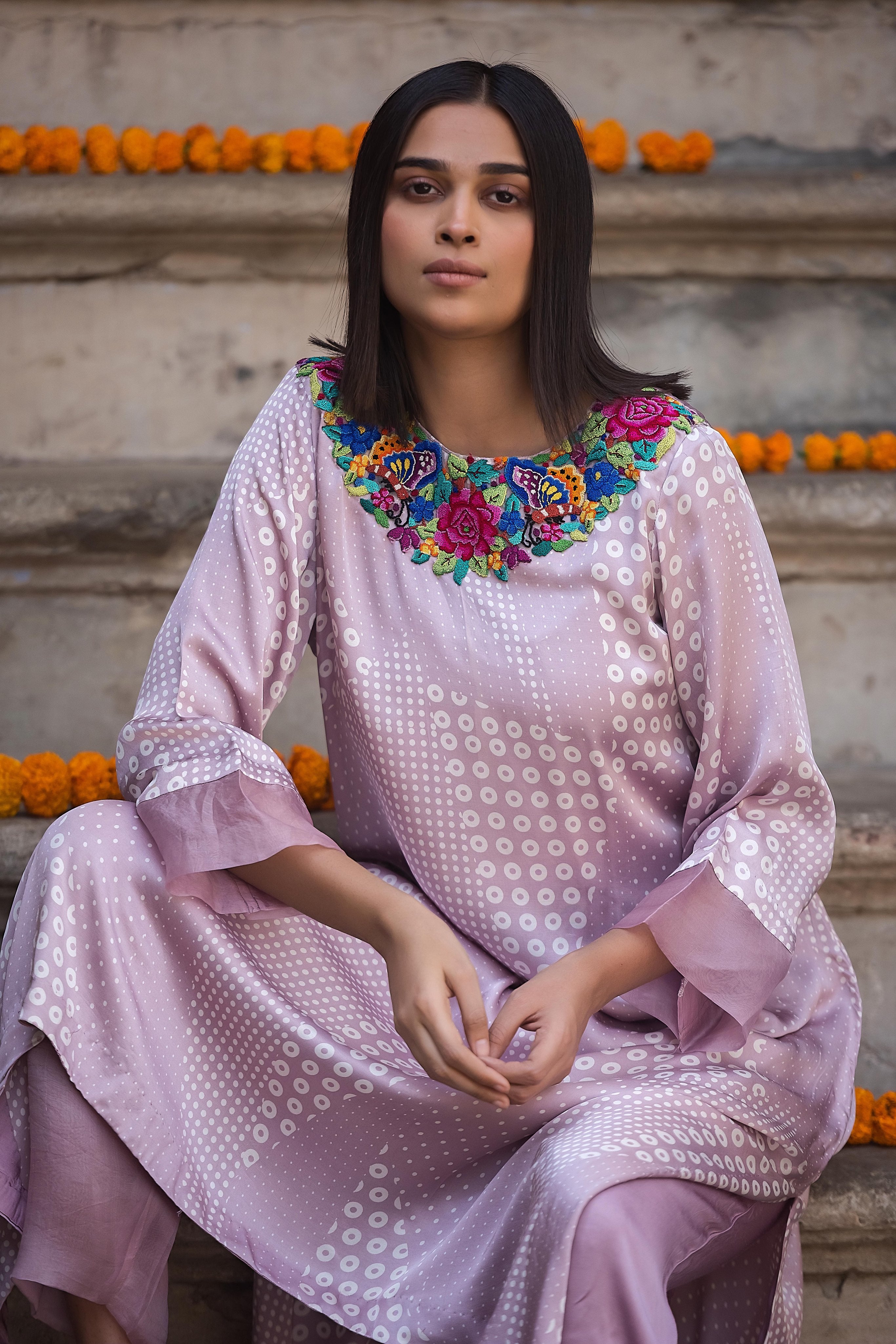 Hand embroidered Dhoti Set | SP 004