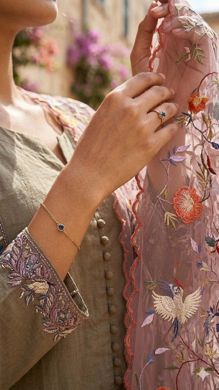Hand Embroidered Straight Suit| SP 028